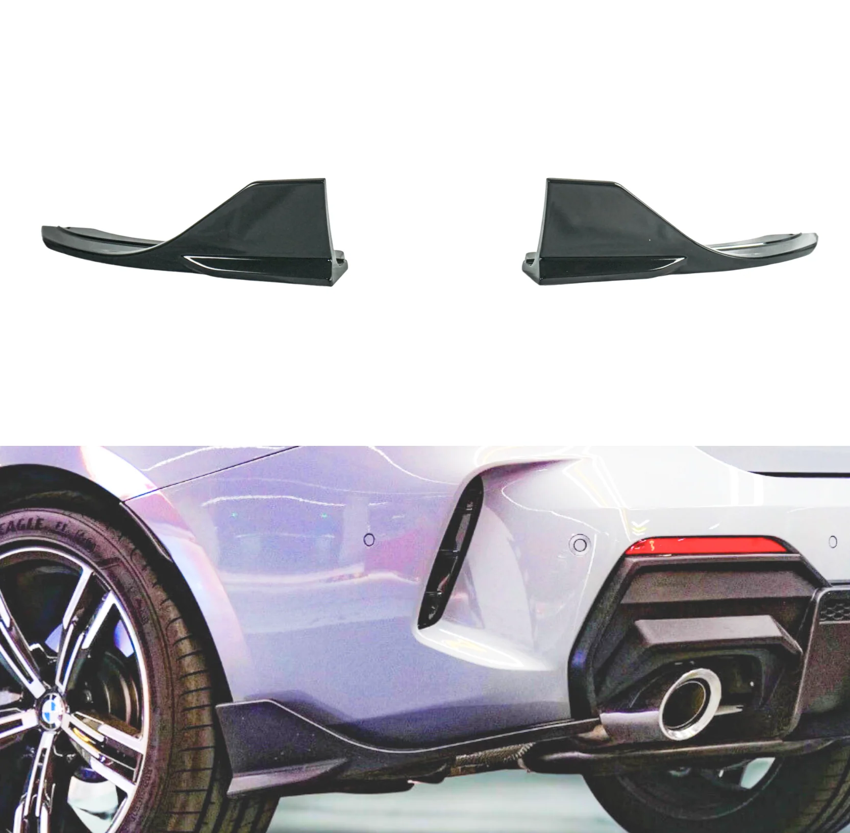 For 2021-25 BMW G22 G23 430i / Xdrive VTEN Side Corner Splitter Aprons Pair
