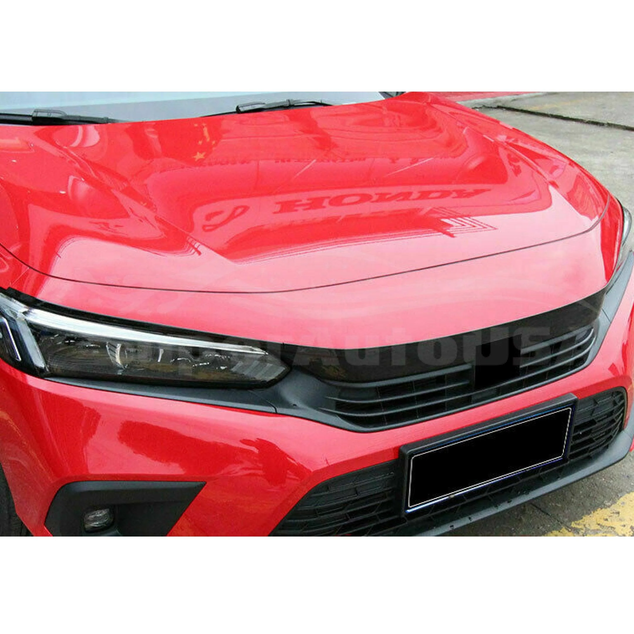 For 2022-2023 Honda Civic 11th Front Bumper Grill Strip Cover Trim (Gloss Black) - Image 3