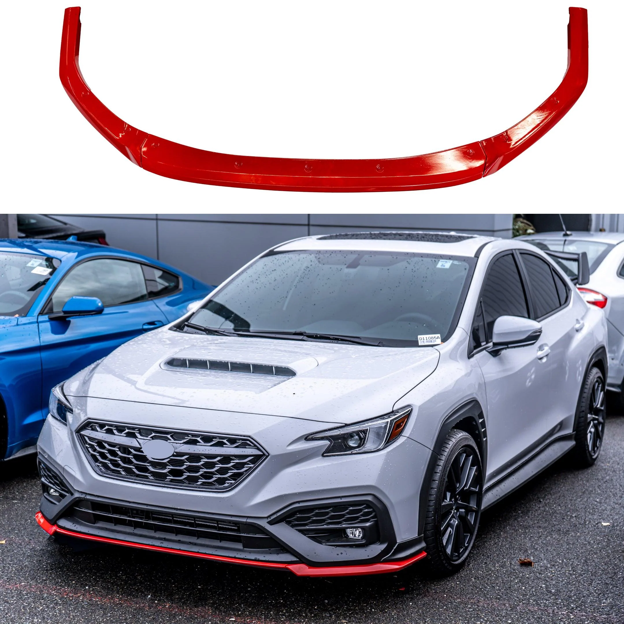 2022-2026 Subaru WRX VB - STI Style Front Lip - Cherry Red (3pc)