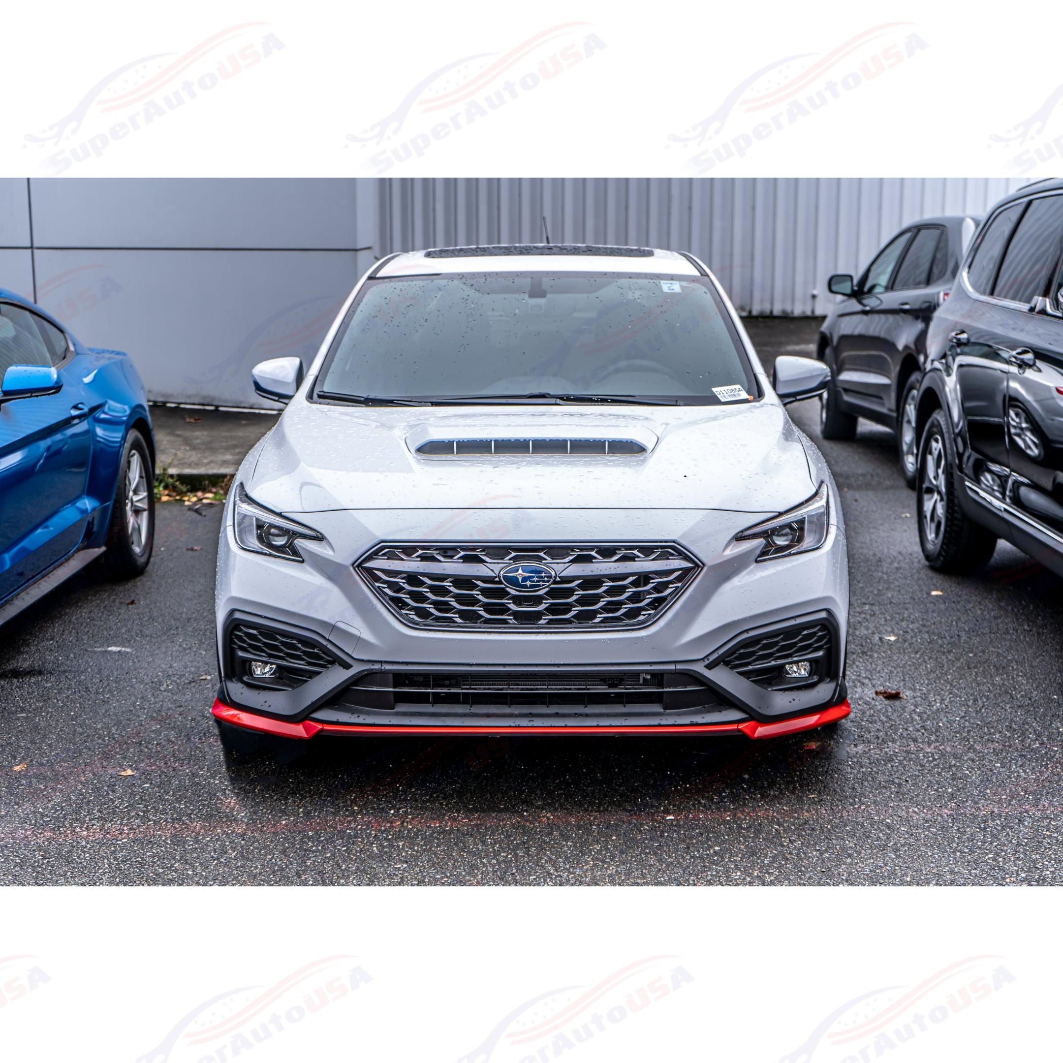 2022-2026 Subaru WRX VB - STI Style Front Lip - Cherry Red (3pc) - Image 2