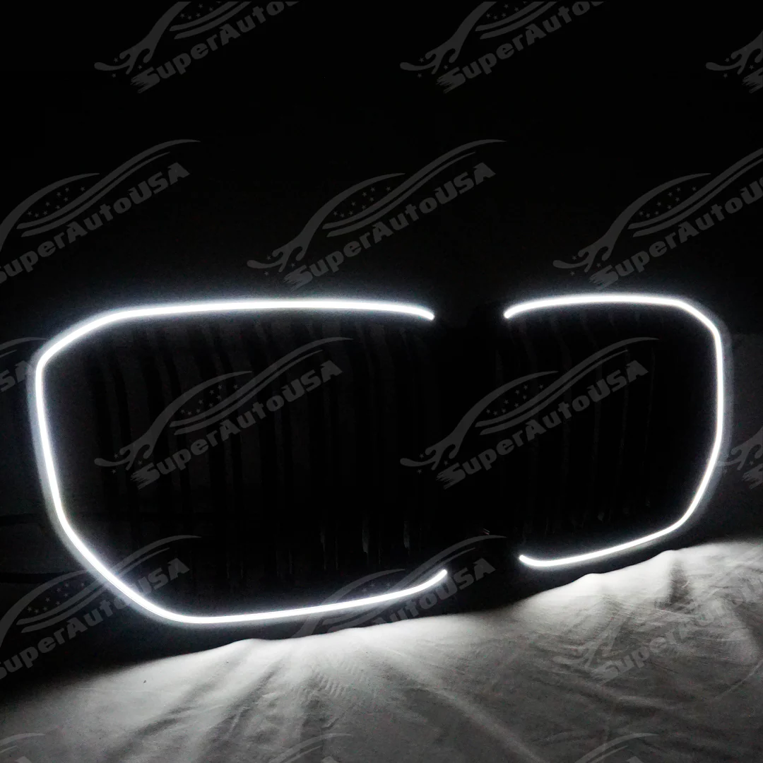 For 2023-2026 BMW X5 G05 LED illuminated Glowing Gloss Black XM Style Kidney Grille Assembly - Image 10
