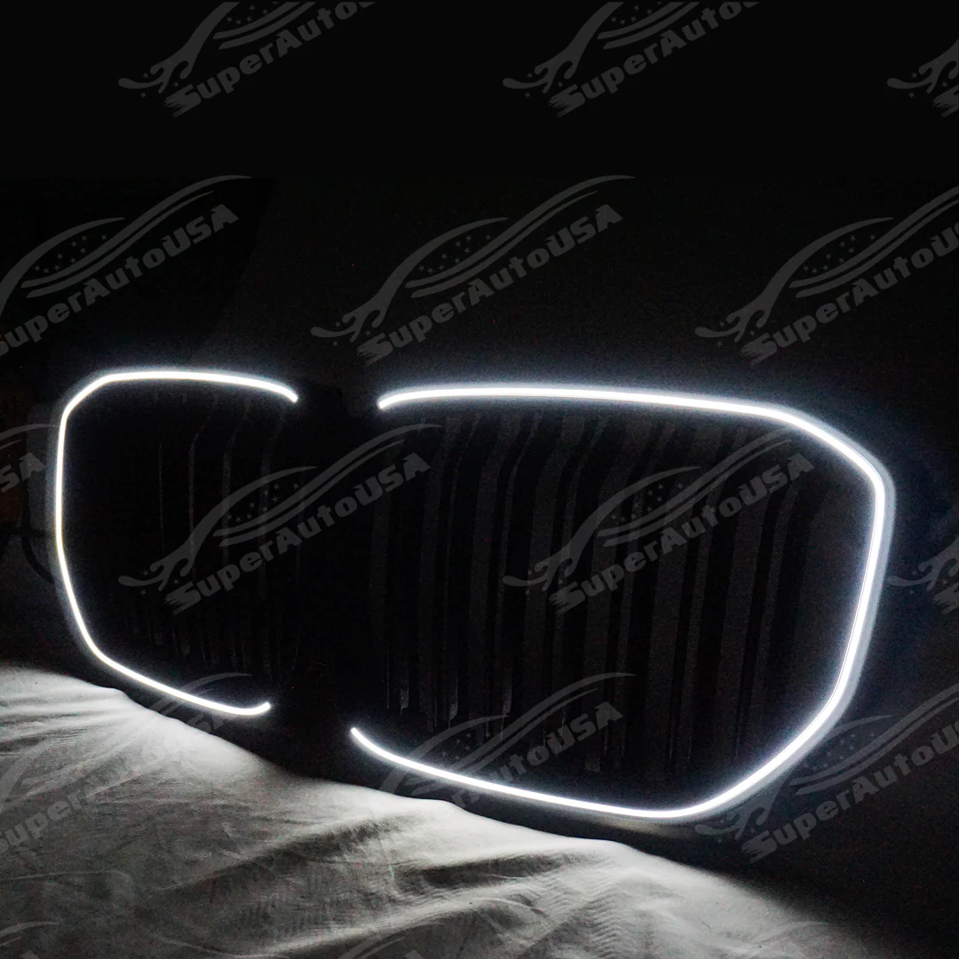 For 2023-2026 BMW X5 G05 LED illuminated Glowing Gloss Black XM Style Kidney Grille Assembly - Image 7