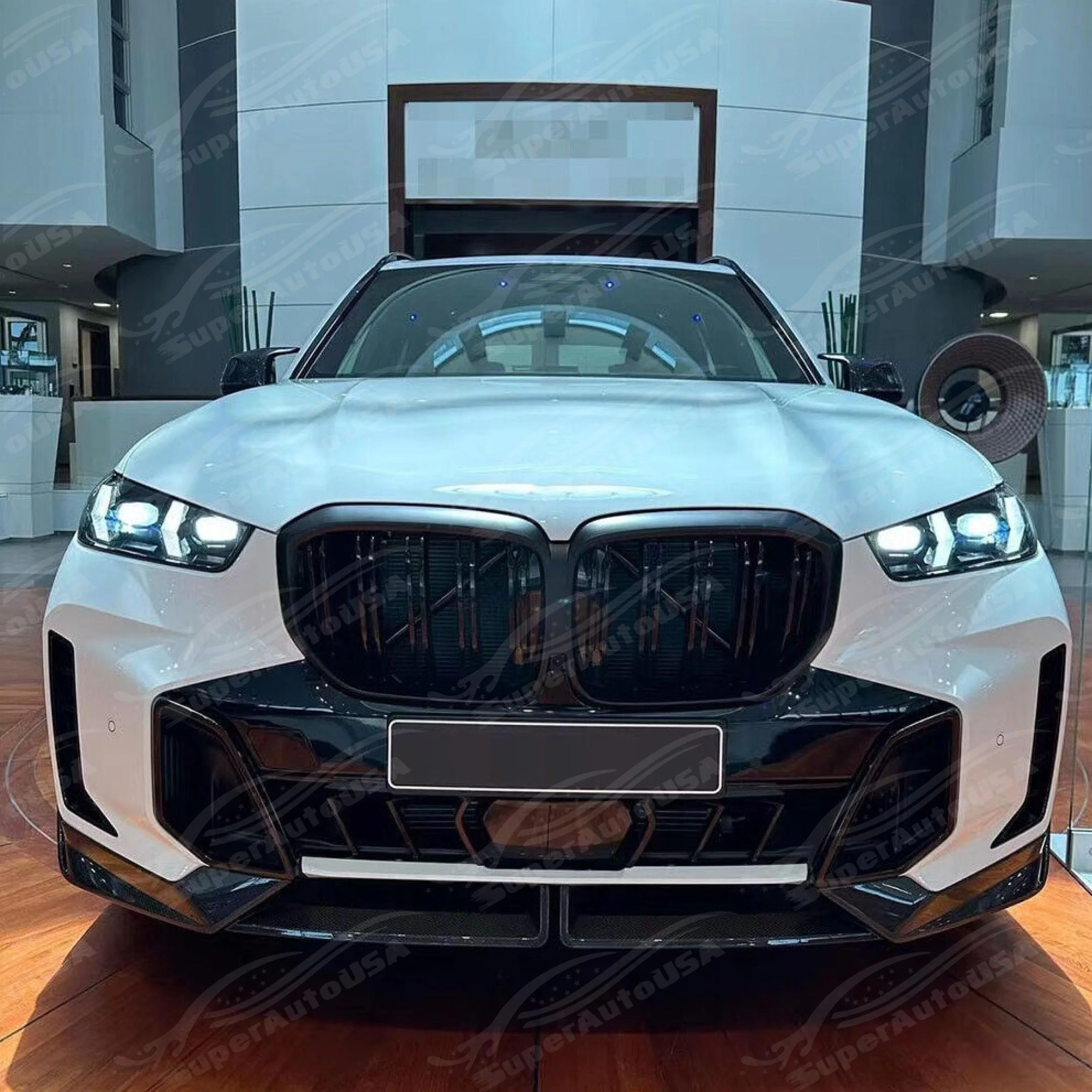 For 2024-2025 BMW X5 G05 M Sport LCI Gloss Black MP Style Front Splitter Lip Spoiler - Image 11