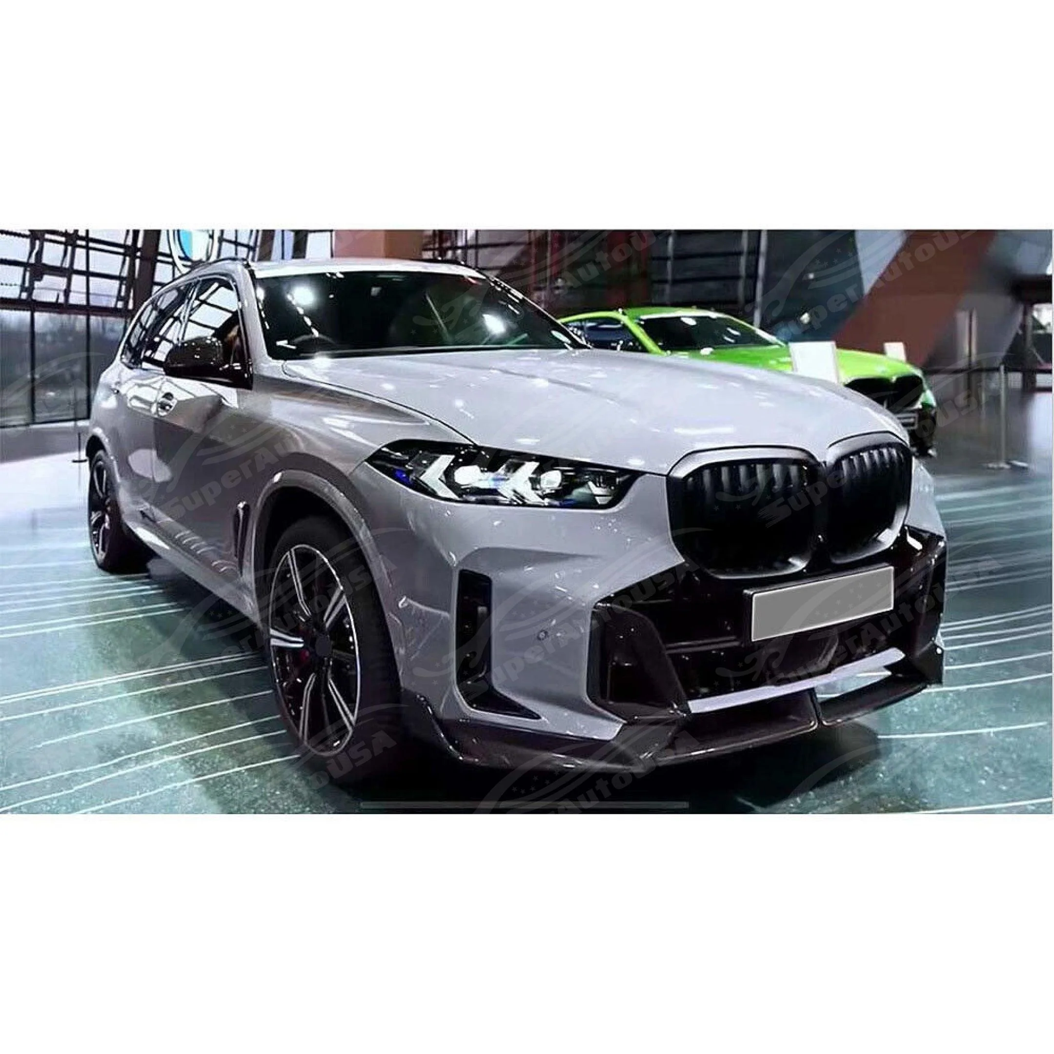 For 2024-2025 BMW X5 G05 M Sport LCI Gloss Black MP Style Front Splitter Lip Spoiler - Image 7