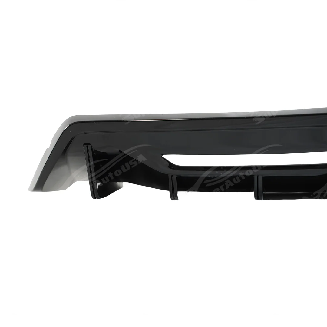 For 2024-2026 Ford Mustang EcoBoost / GT Gloss Black Shark Fin Rear Bumper Diffuser - Image 3