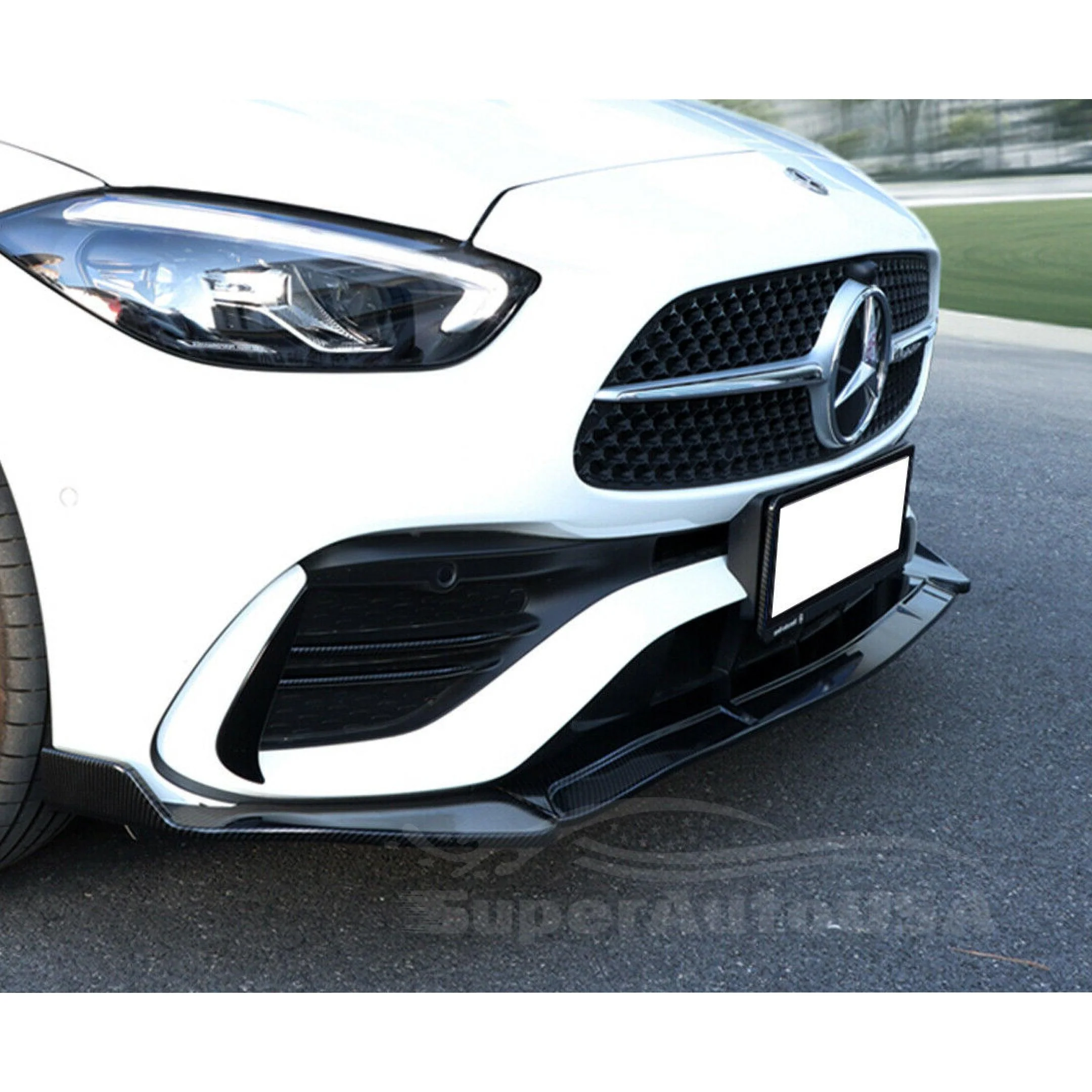 For 2022-2024 Mercedes Benz C-Class C300 C43 W206 Front Bumper Lip Splitters Spoiler (Gloss Black) - Image 3