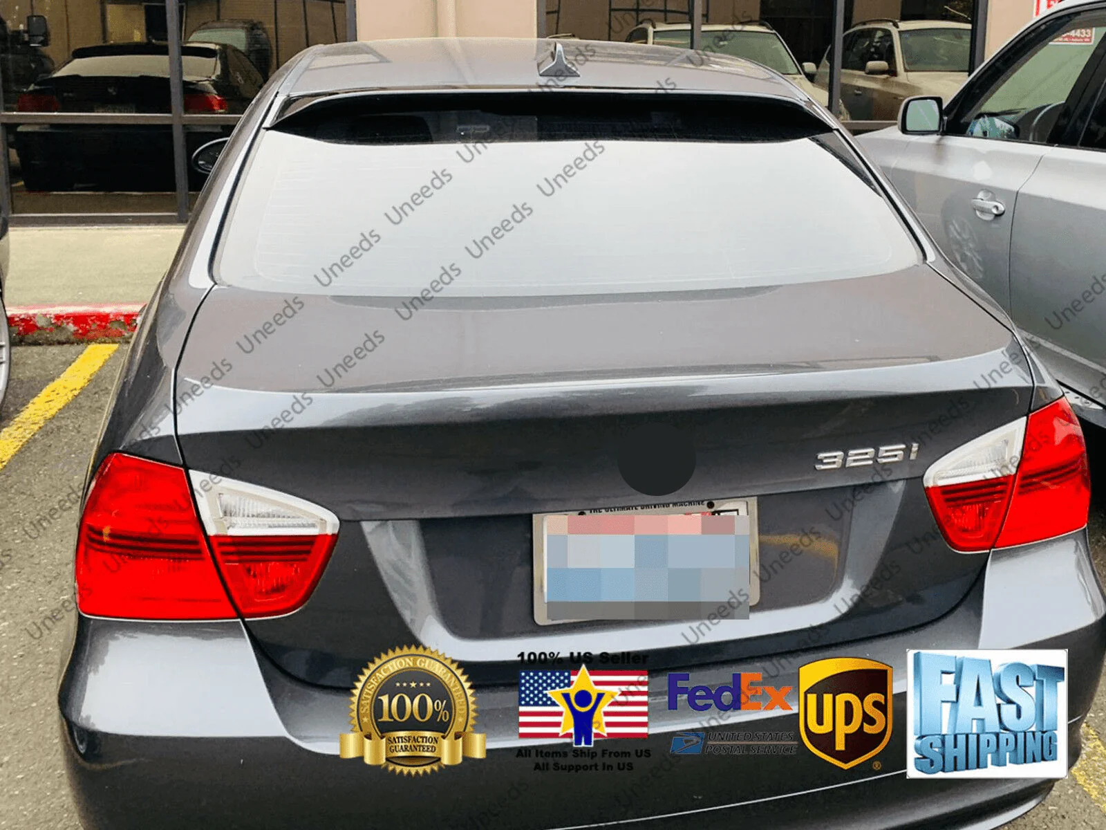 Fit 2006-2011 BMW 3 Series E90 ABS Black Rear Roof Window Visor Spoiler 3D JDM - Image 3