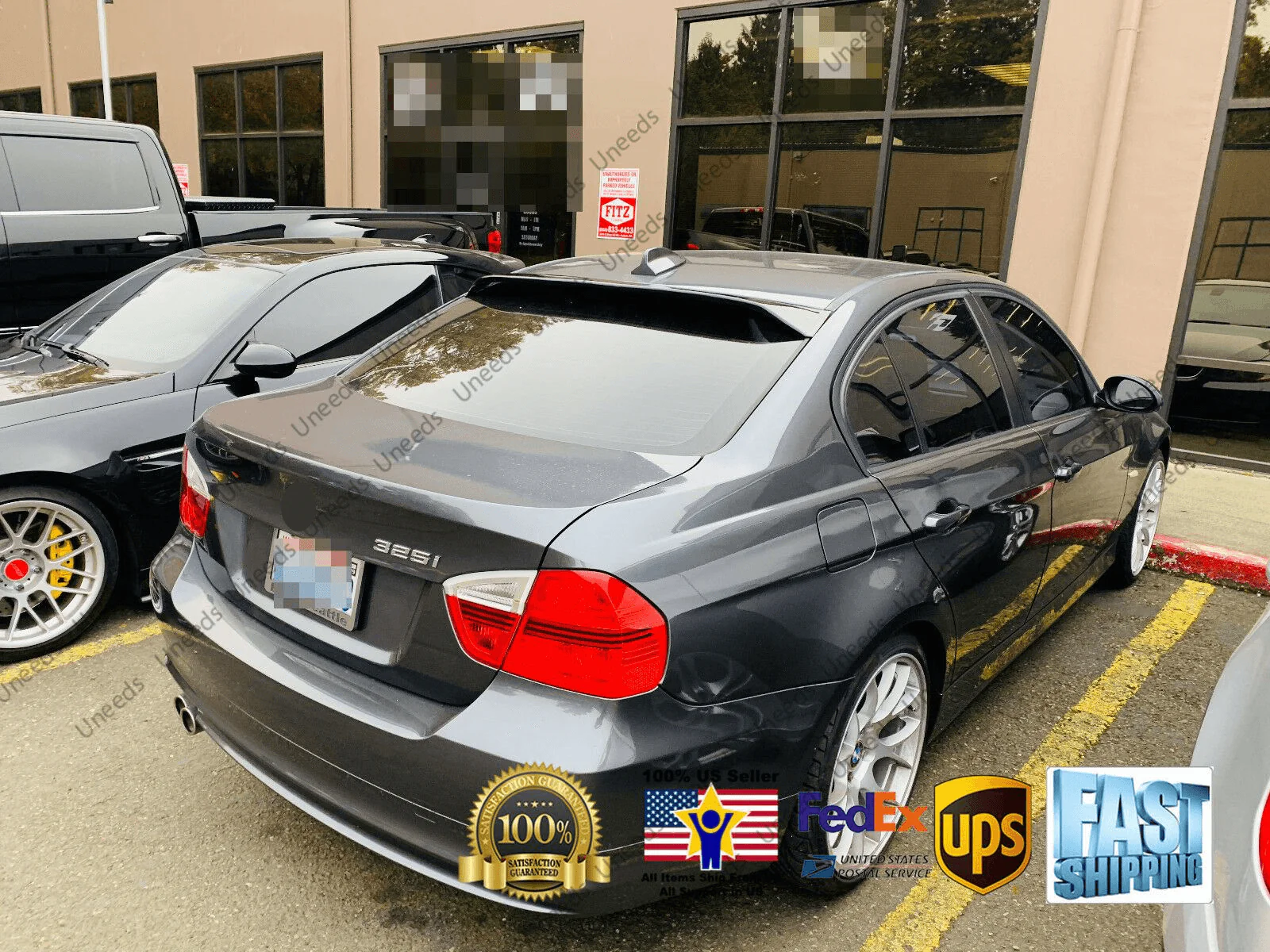 Fit 2006-2011 BMW 3 Series E90 ABS Black Rear Roof Window Visor Spoiler 3D JDM - Image 4