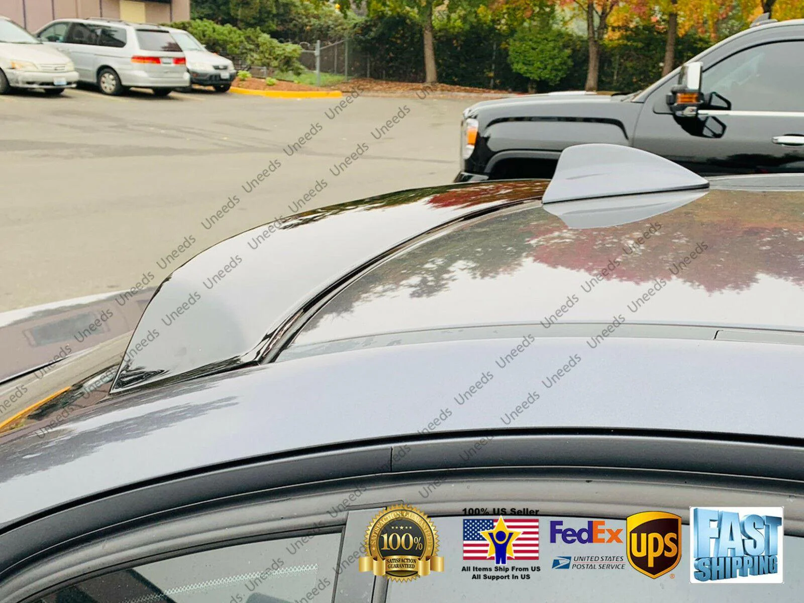 Fit 2006-2011 BMW 3 Series E90 ABS Black Rear Roof Window Visor Spoiler 3D JDM - Image 5