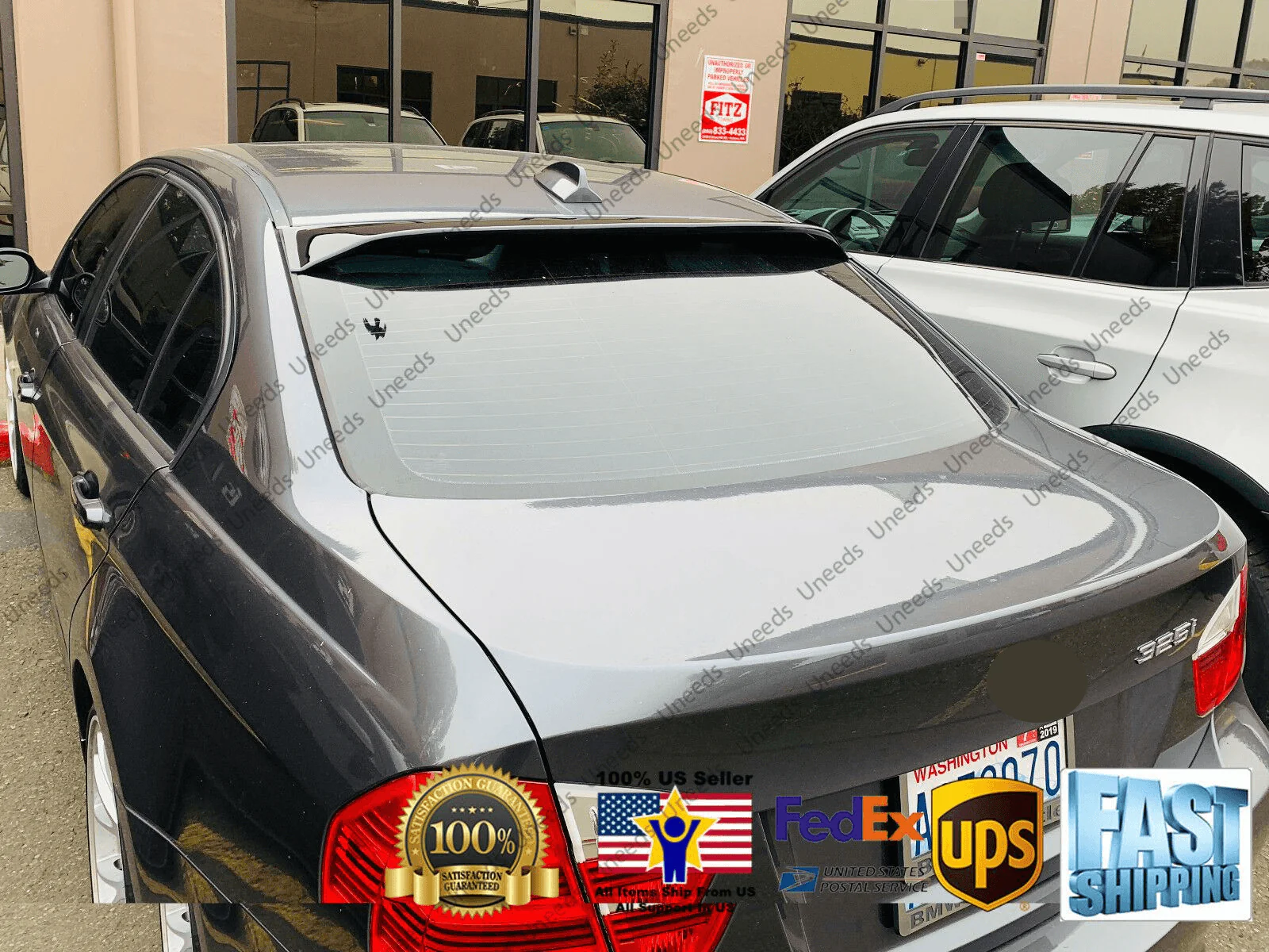 Fit 2006-2011 BMW 3 Series E90 ABS Black Rear Roof Window Visor Spoiler 3D JDM - Image 7