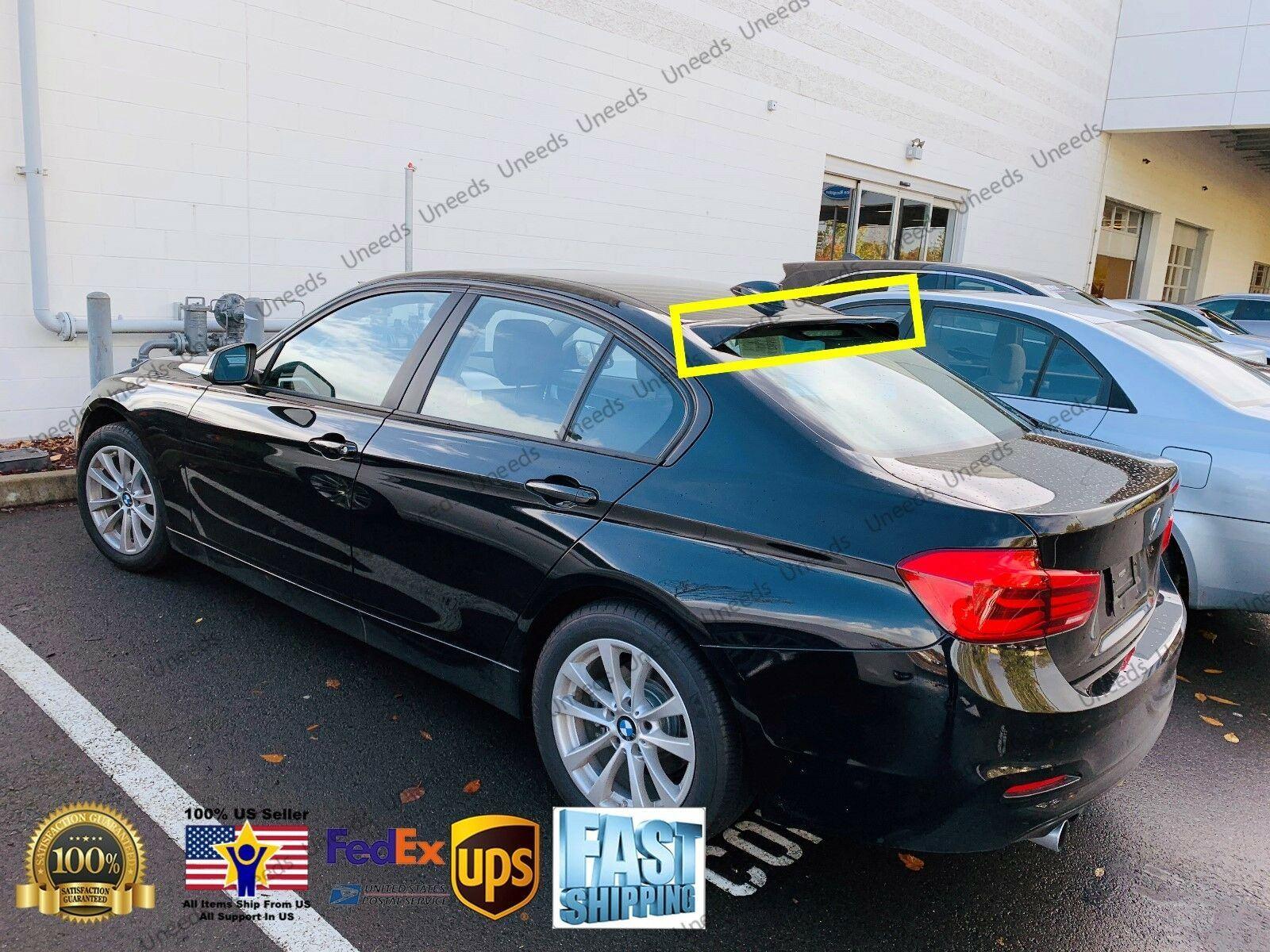 Fit 2012-2018 BMW 3 Series F30 ABS Black Rear Roof Window Visor Spoiler 3D JDM - Image 2