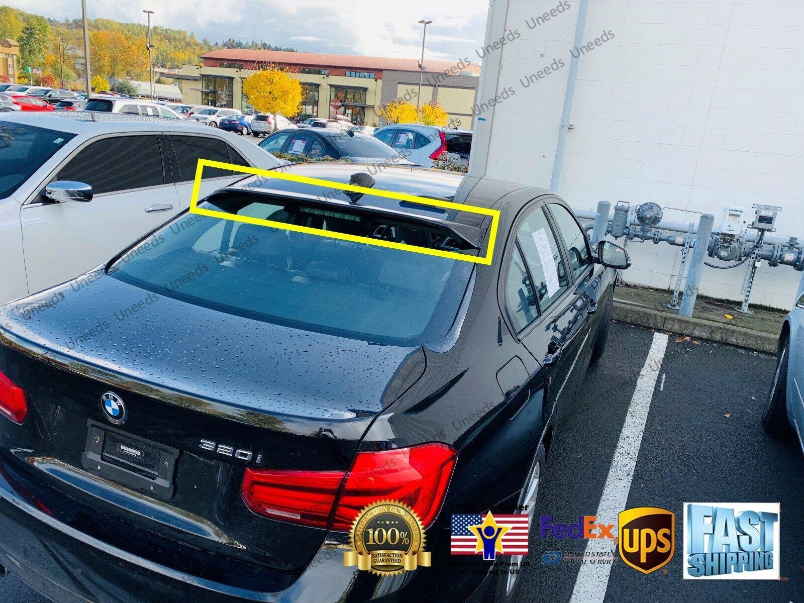Fit 2012-2018 BMW 3 Series F30 ABS Black Rear Roof Window Visor Spoiler 3D JDM - Image 4
