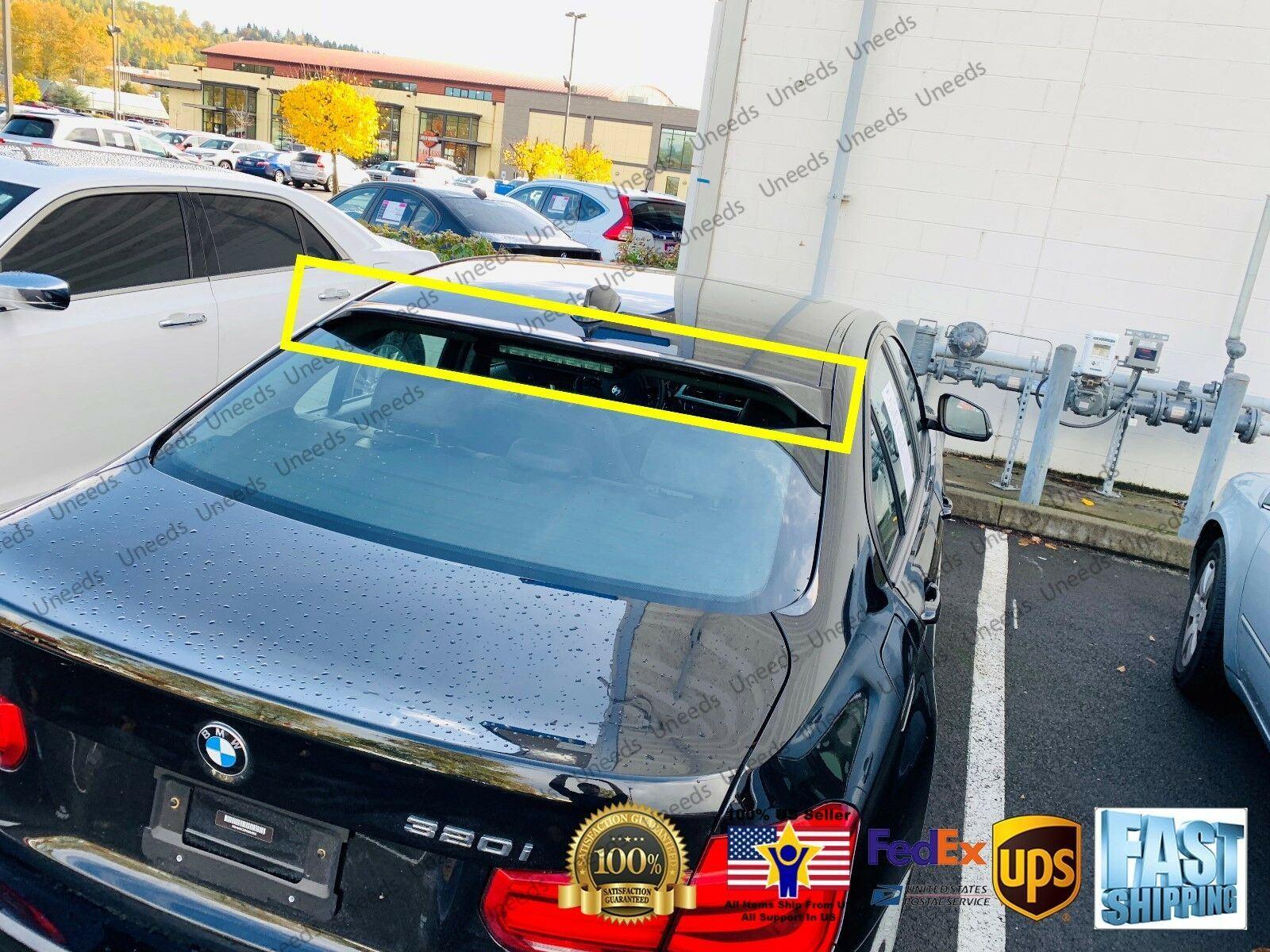 Fit 2012-2018 BMW 3 Series F30 ABS Black Rear Roof Window Visor Spoiler 3D JDM - Image 5