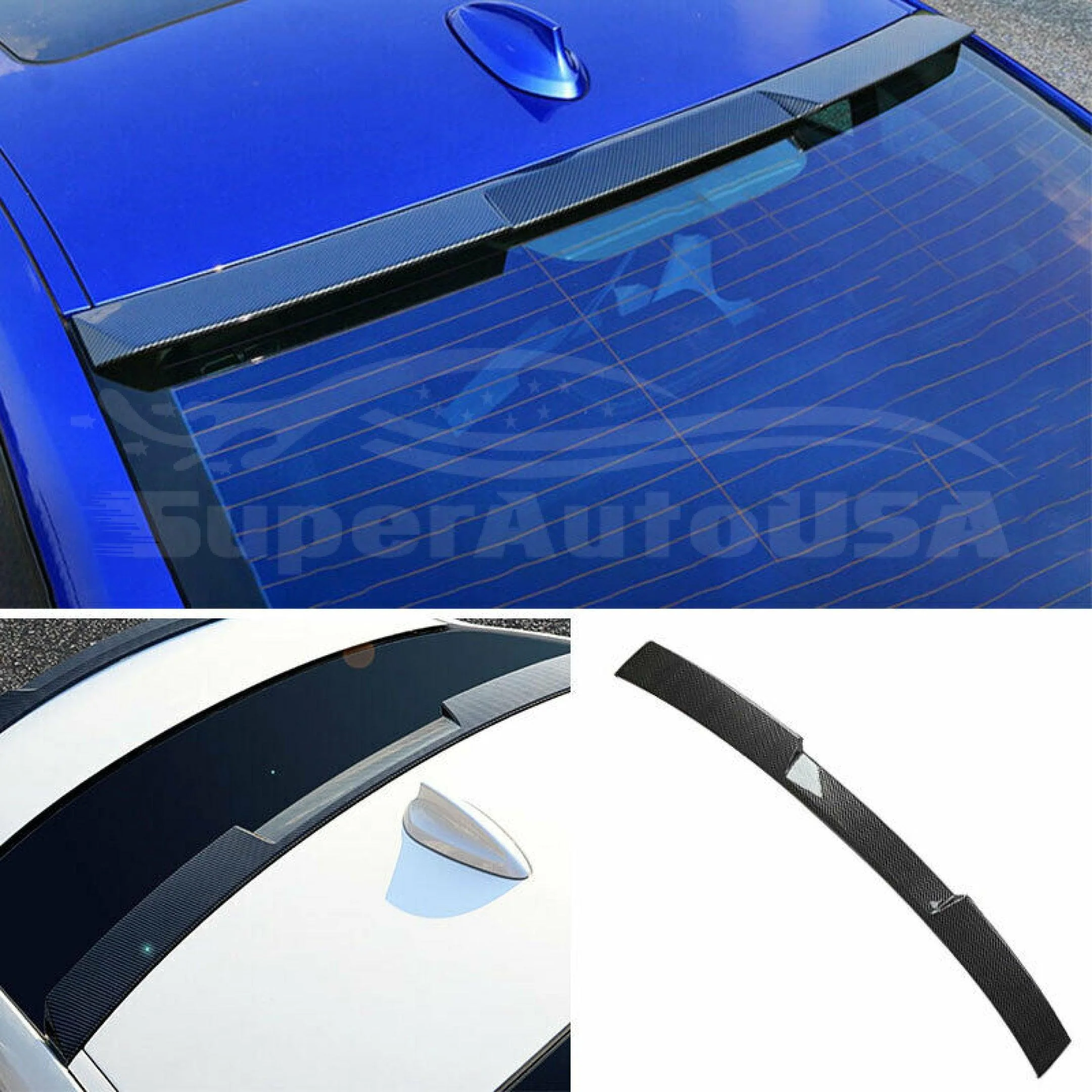 Fit 2019-2022 BMW 3-Series G20 2019-2022 MP Style Roof Window Trunk Spoiler Wing (Gloss Black) - Image 3