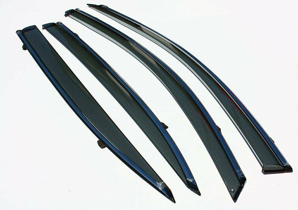 Fit 2012-2018 BMW F30 3 Series Clip-On Chrome Trim Vent Window Visors Rain Sun Wind Guards Shade Deflectors - Image 6