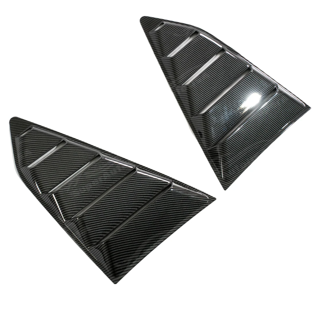 For Chevy Chevrolet Camaro 2016-2024 Gloss Black/Carbon Fiber Print Sunshade Rear Window Louver - Image 18