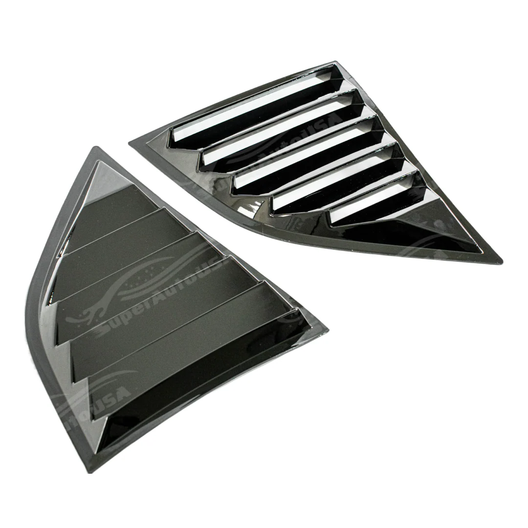 For Dodge Challenger 2015-2023 Gloss Black Sunshade Side Rear Window Louver - Image 5
