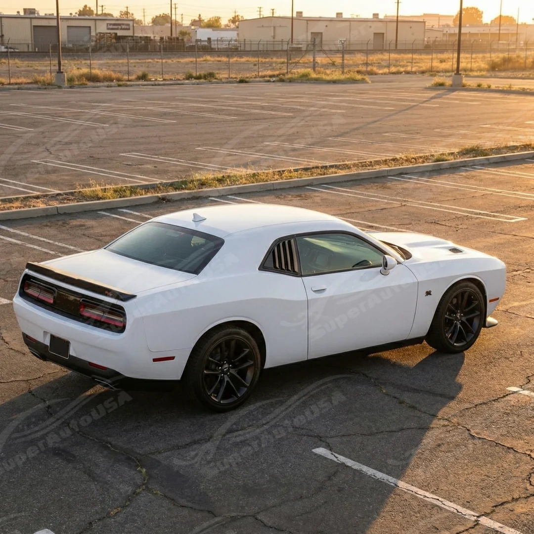 For Dodge Challenger 2015-2023 Gloss Black Sunshade Side Rear Window Louver - Image 6