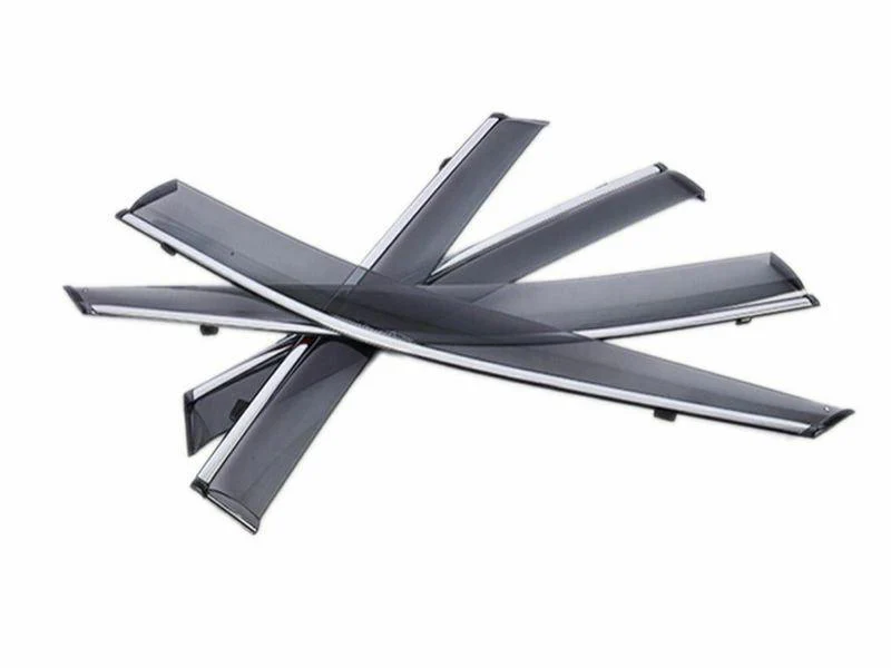 Fit 2008-2012 Honda Accord Clip-On Chrome Trim Vent Window Visors Rain Sun Wind Guards Shade Deflectors - Image 9