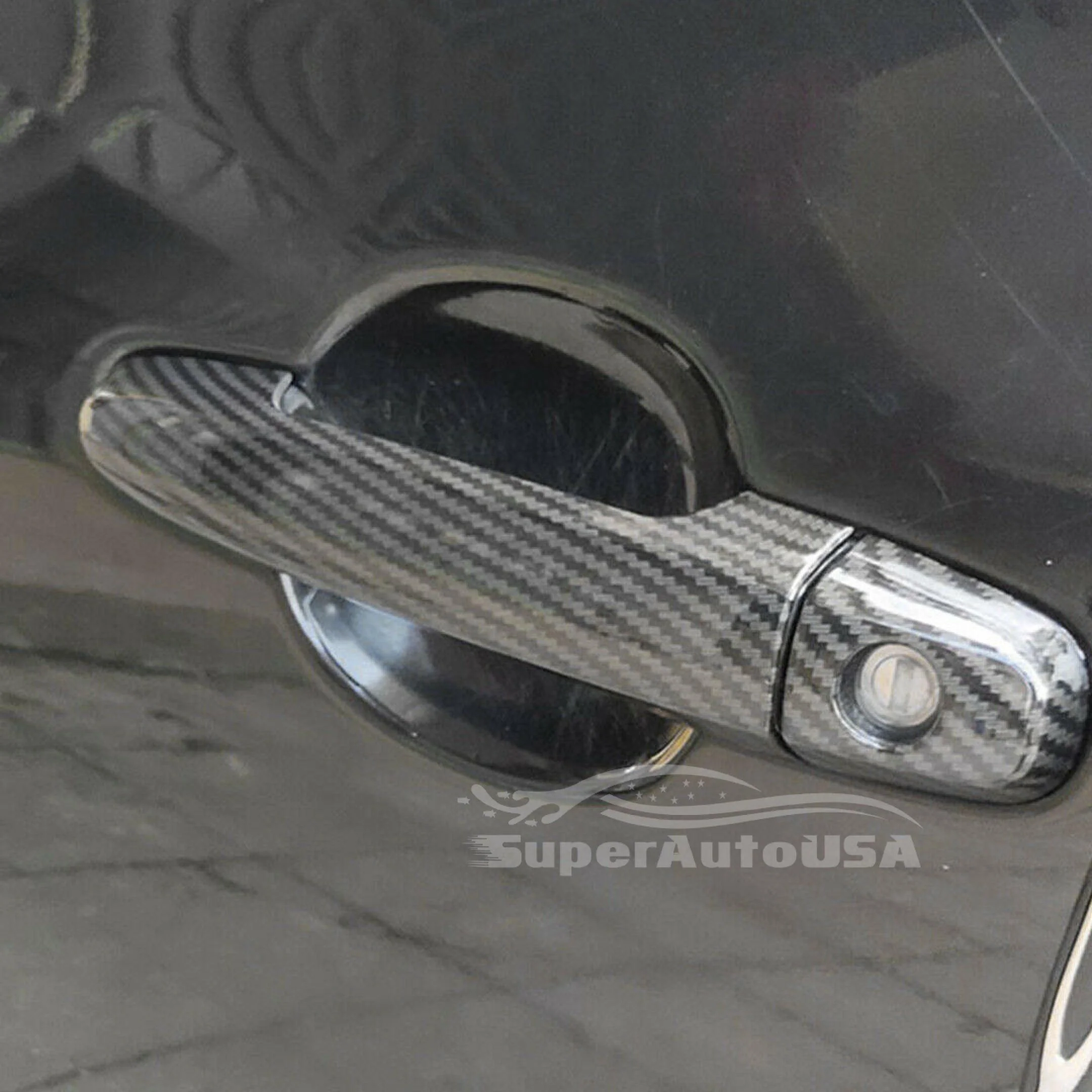 Fit 2018-2023 Honda Accord Side Door Handle Cover Trim (Carbon Fiber Print) - Image 3