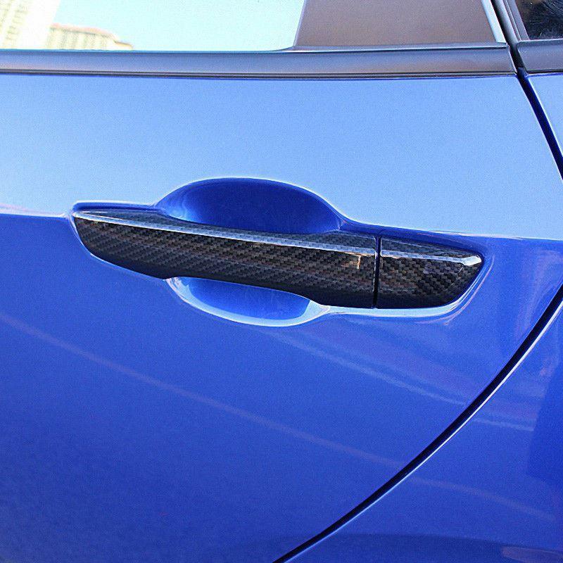 Fit 2016-2020 Honda Civic Door Handle Cover Bezel Trim (Carbon Fiber Print, Smart Holes) - Image 3