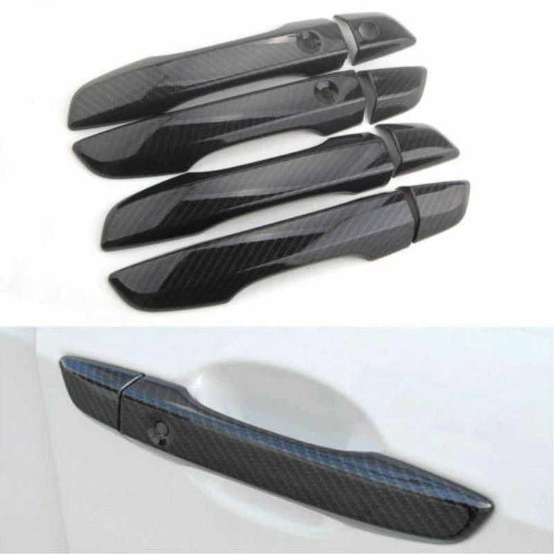 Fit 2016-2020 Honda Civic Door Handle Cover Bezel Trim (Carbon Fiber Print, Smart Holes) - Image 8