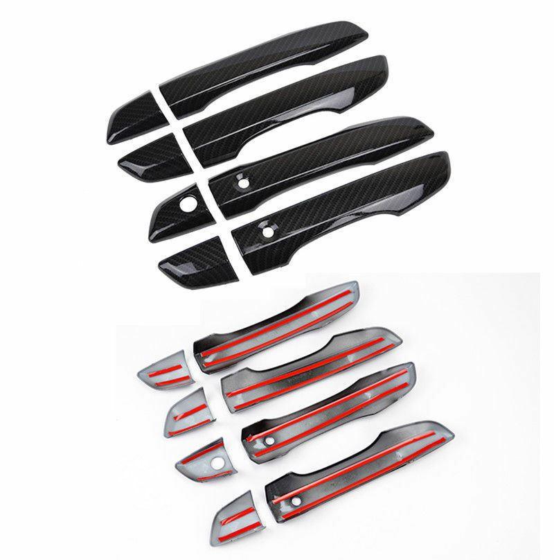 Fit 2016-2020 Honda Civic Door Handle Cover Bezel Trim (Carbon Fiber Print, Smart Holes) - Image 9