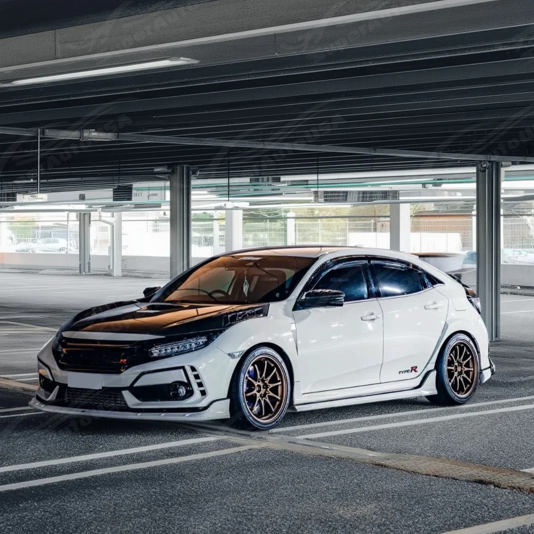 For Honda Civic 2017-2021 Type R FK8 Real Carbon Fiber Side Skirt - Image 3