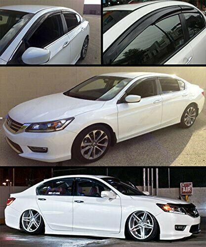 Fit 2017-2023 Honda CR-VCRV 3D Mugen Style Vent Window Visors Rain Sun Wind Guards Shade Deflectors - Image 2