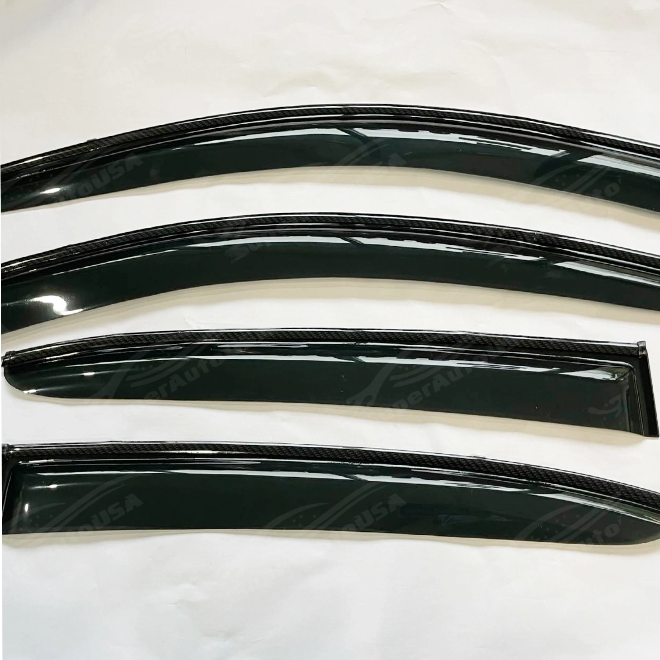 Fits Honda Passport 2019-2025 Carbon Fiber Print Window Visors Rain Sun Wind Guards - Image 4