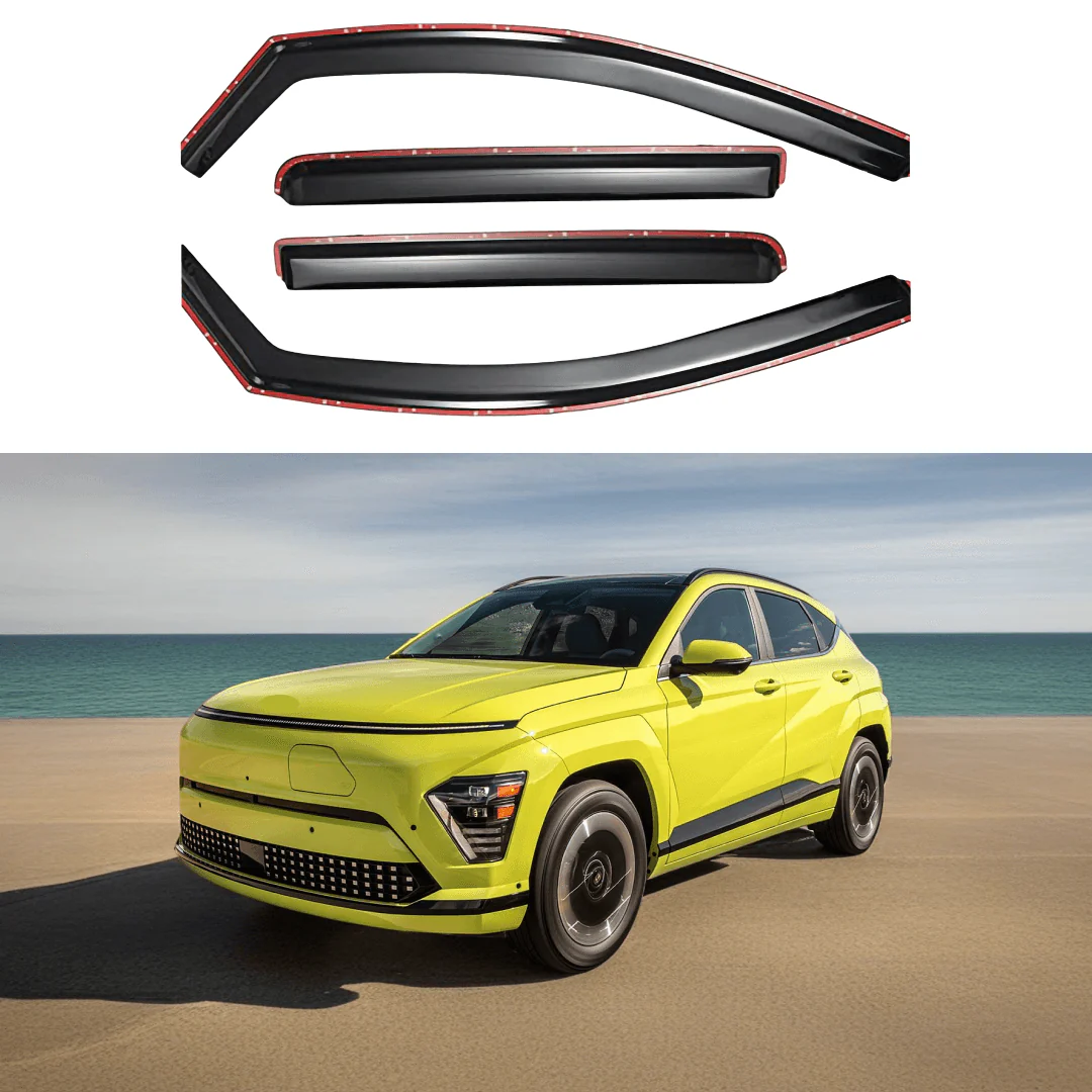 For Hyundai Kona 2024-2025 In-Channel Window Visors Rain Guards Shade Deflectors