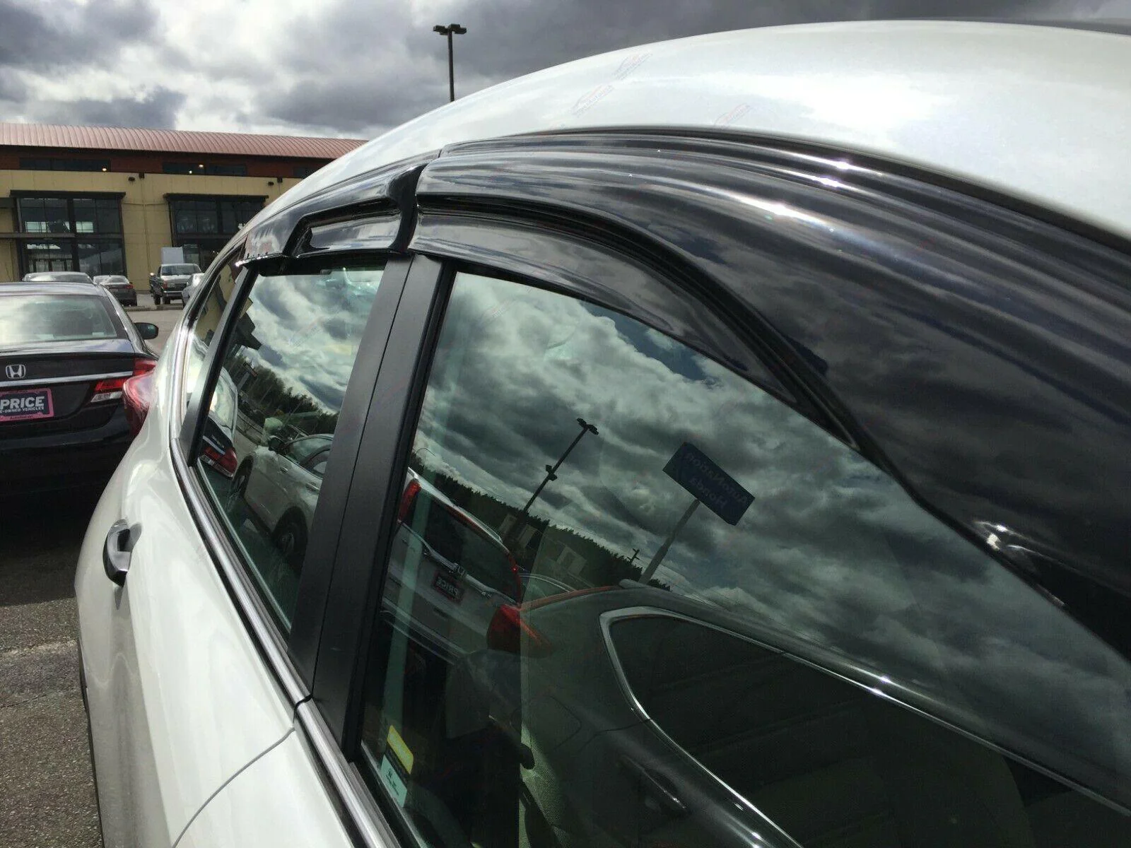 For Hyundai SantaFe XL 2013-2019 3D Mugen Style Vent Window Visors Rain Sun Wind Guards Shade Deflectors - Image 5
