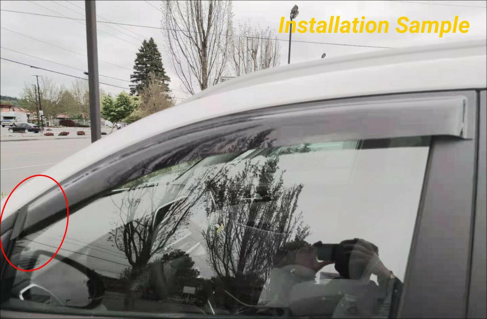 For Hyundai Tucson 2019-2021 Clip-On Chrome Trim Vent Window Visors Rain Sun Wind Guards Shade Deflectors - Image 5