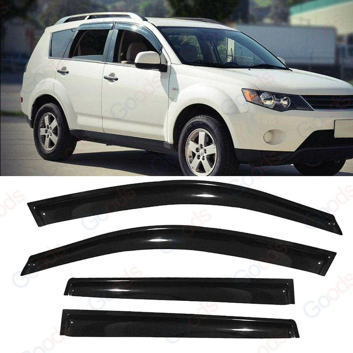 Fit 2007-2015 INFINITI G25 G35 G37 Q40 Out-Channel Vent Window Visors Rain Sun Wind Guards Shade Deflectors - Image 2