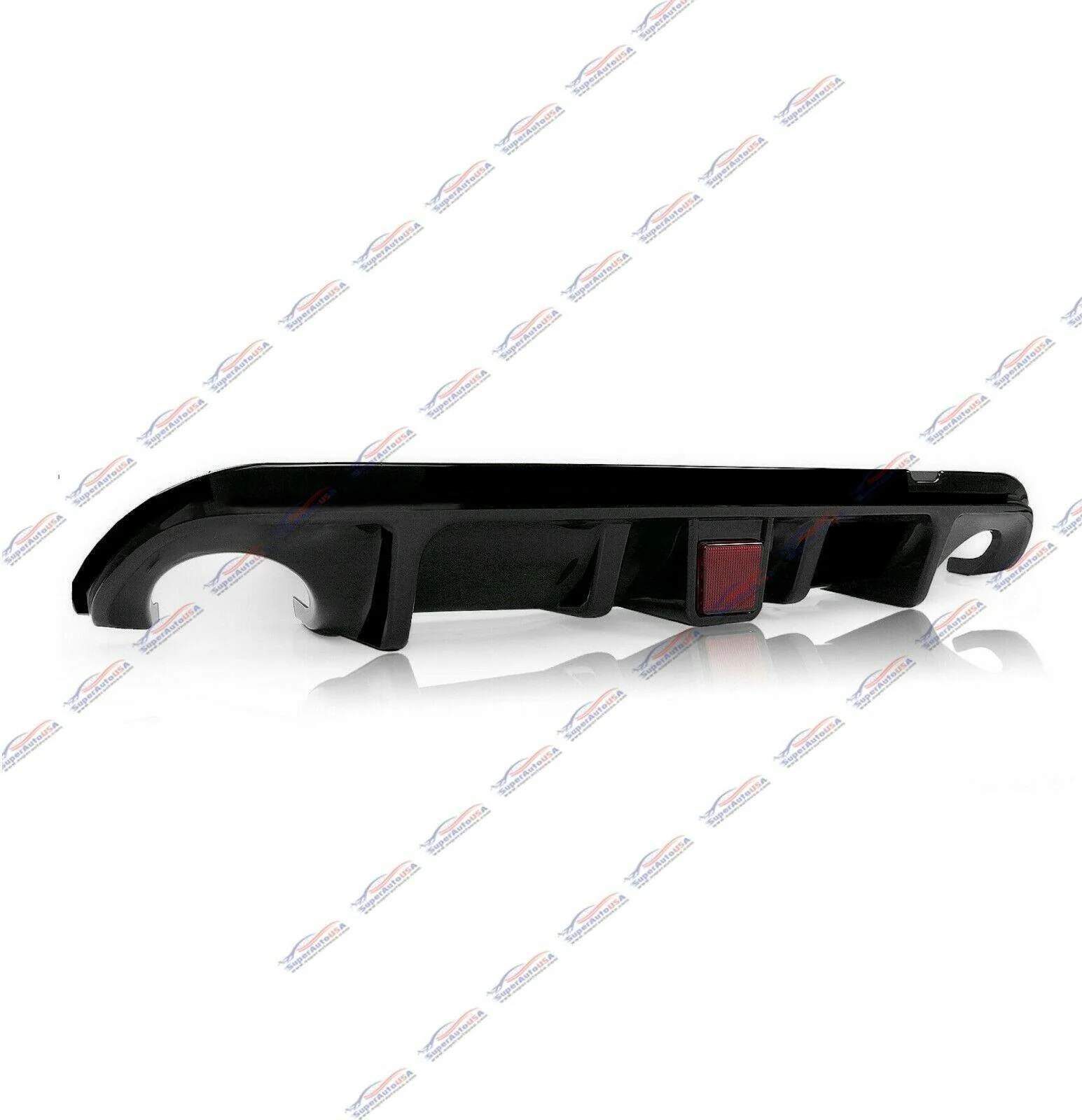Fits 2014-2017 Infiniti Q50 Rear Spoiler Lower Diffuser with LED Light (Gloss Black) - Image 6