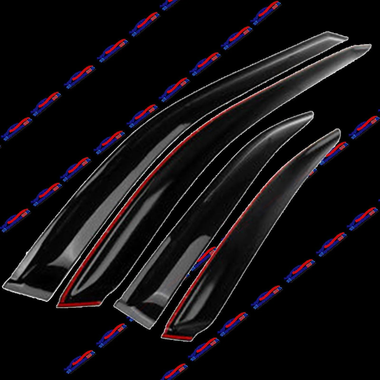 Fit 2016-2022 Lexus RX350 RX450h 3D Mugen Style Vent Window Visors Rain Sun Wind Guards Shade Deflectors - Image 5