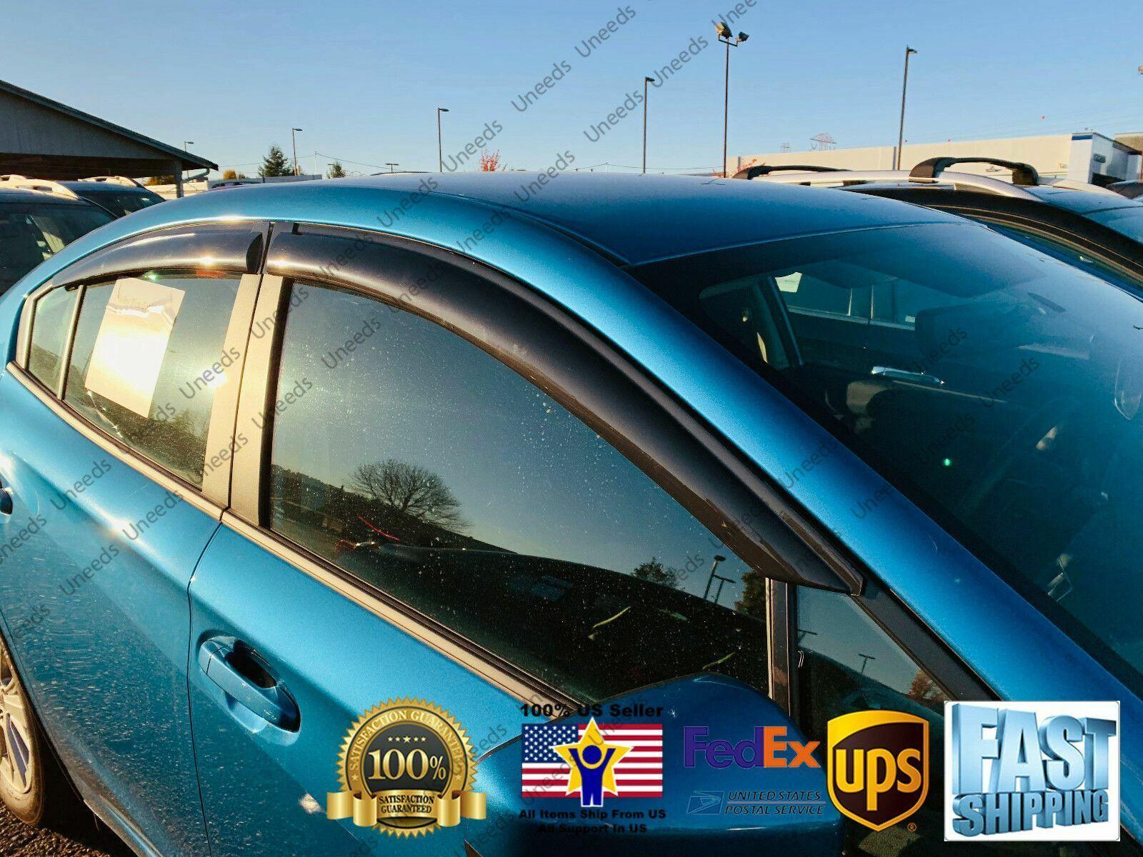 Fit 2013-2017 Subaru Crosstrek XV OE Style Vent Window Visors Rain Sun Wind Guards Shade Deflectors - Image 2