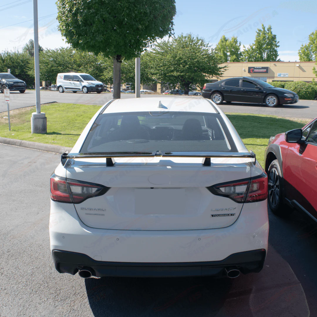For Subaru Legacy 2020-Up JDM GT VIP Style Glossy Black with Yellow Trim Rear Trunk Spoiler Wing - Image 3