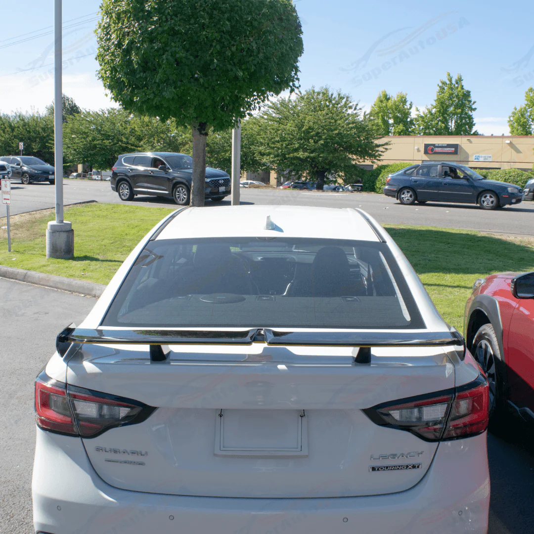 For Subaru Legacy 2020-Up JDM GT VIP Style Glossy Black with Yellow Trim Rear Trunk Spoiler Wing - Image 5