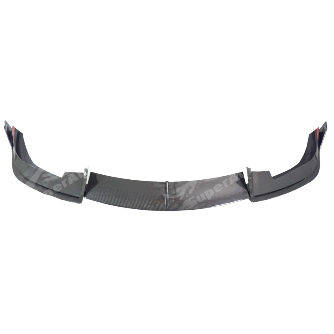 For Tesla Model X 2021-26 Real Carbon Fiber Front Splitter Bumper Lip - Image 3