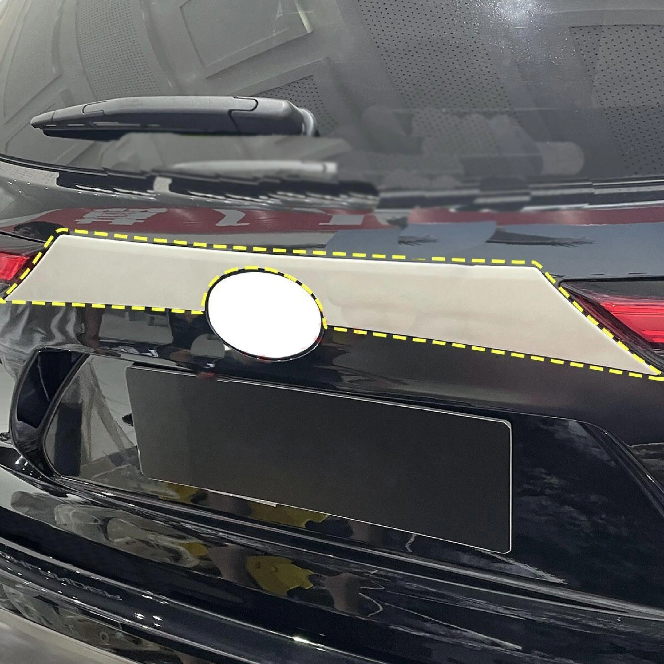Fits 2020-2022 Toyota Highlander Rear Door Trunk Lid Decoration Latch Cover Molding Trim (Carbon Fiber Print) - Image 3