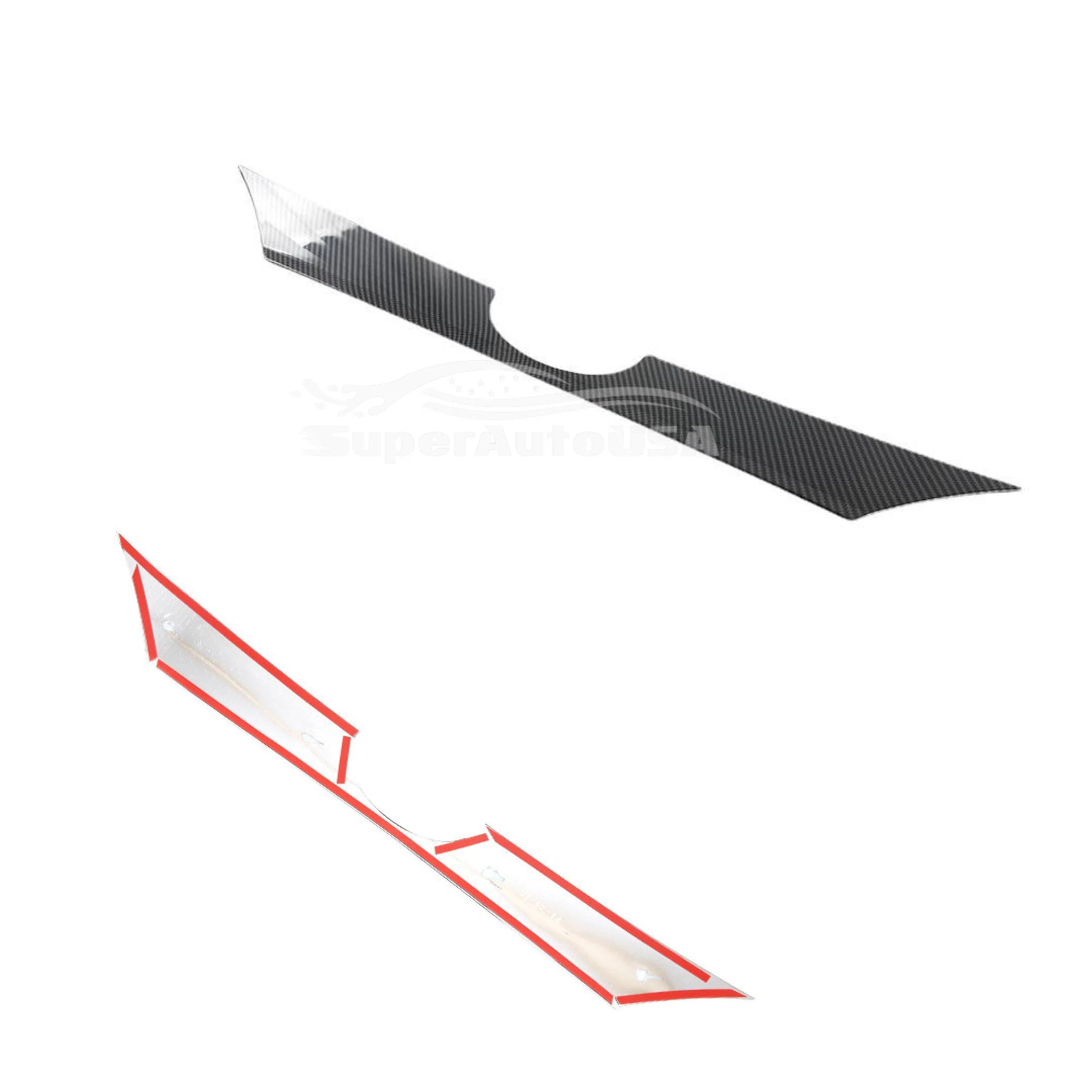 Fits 2020-2022 Toyota Highlander Rear Door Trunk Lid Decoration Latch Cover Molding Trim (Carbon Fiber Print) - Image 4