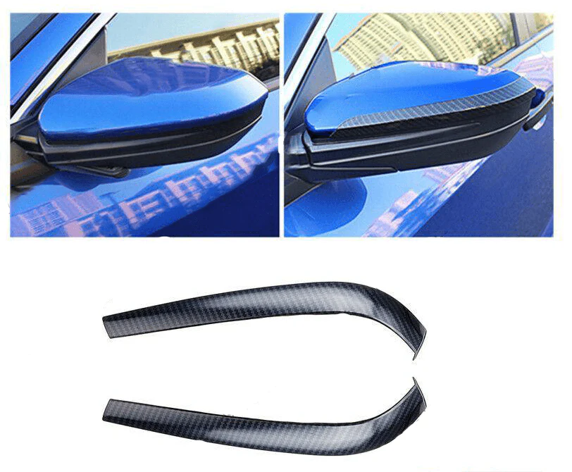 Fit 2016-2019 Toyota Camry Rearview Side Mirror Cover Trim (Carbon Fiber Print)
