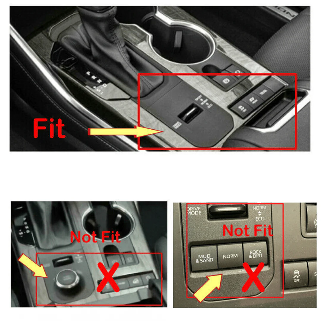 Fits 2020-2025 Toyota Highlander Gear Box Shift Cup Holder Cover (Carbon Fiber Print) - Image 4