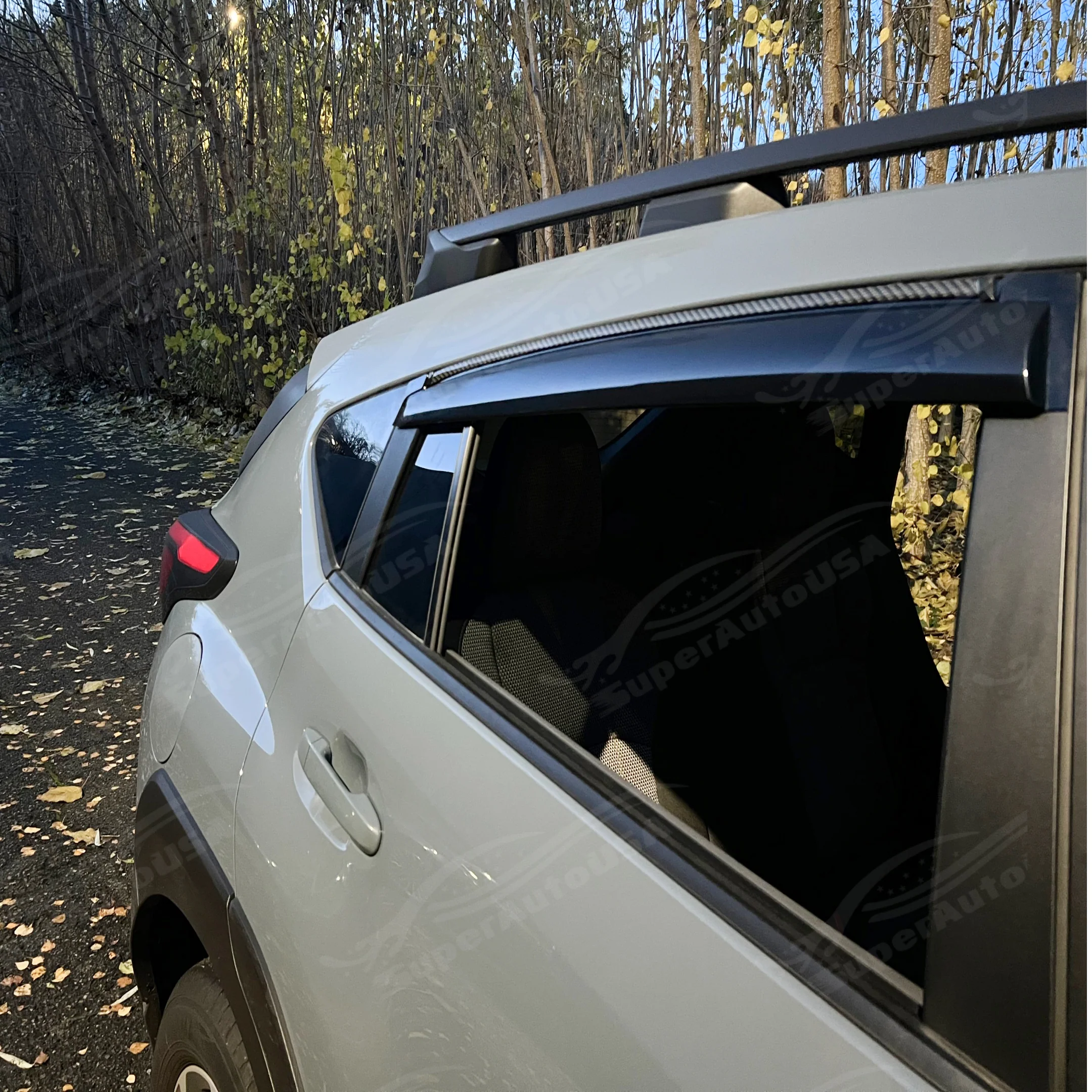 For Toyota Sienna 2021-2025 Carbon Fiber Print Window Visors Rain Vent Side Deflectors - Image 9
