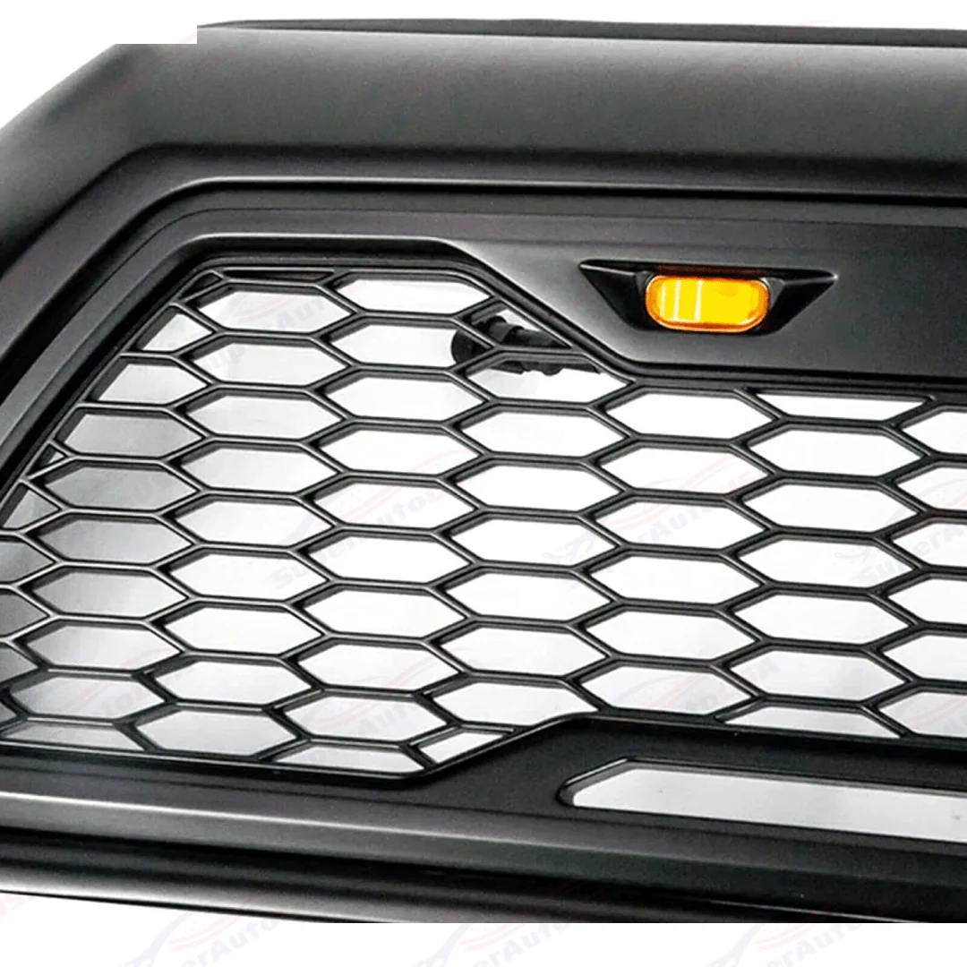 For Toyota Tacoma 2012-15 Matte Black Front Grille Bumper Grill W/LED Lights - Image 8