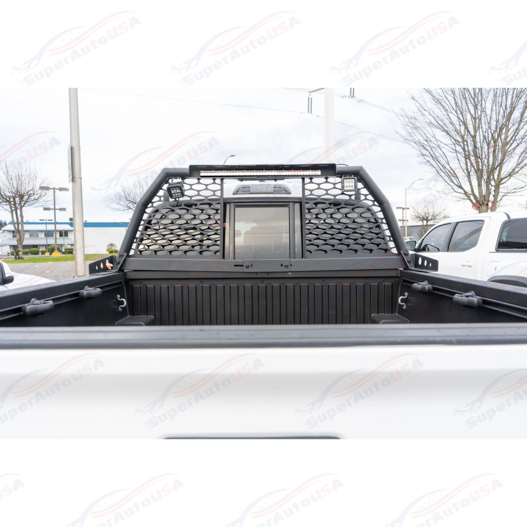 Roll Bar & Adjustable Headache Rack - LED Light  | Fits Toyota Tacoma - Image 4