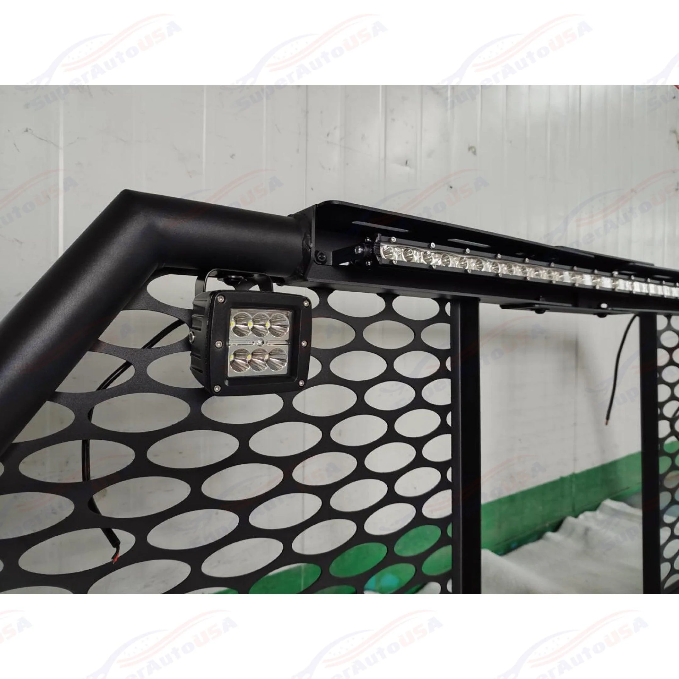 Roll Bar & Adjustable Headache Rack - LED Light  | Fits Toyota Tacoma - Image 6