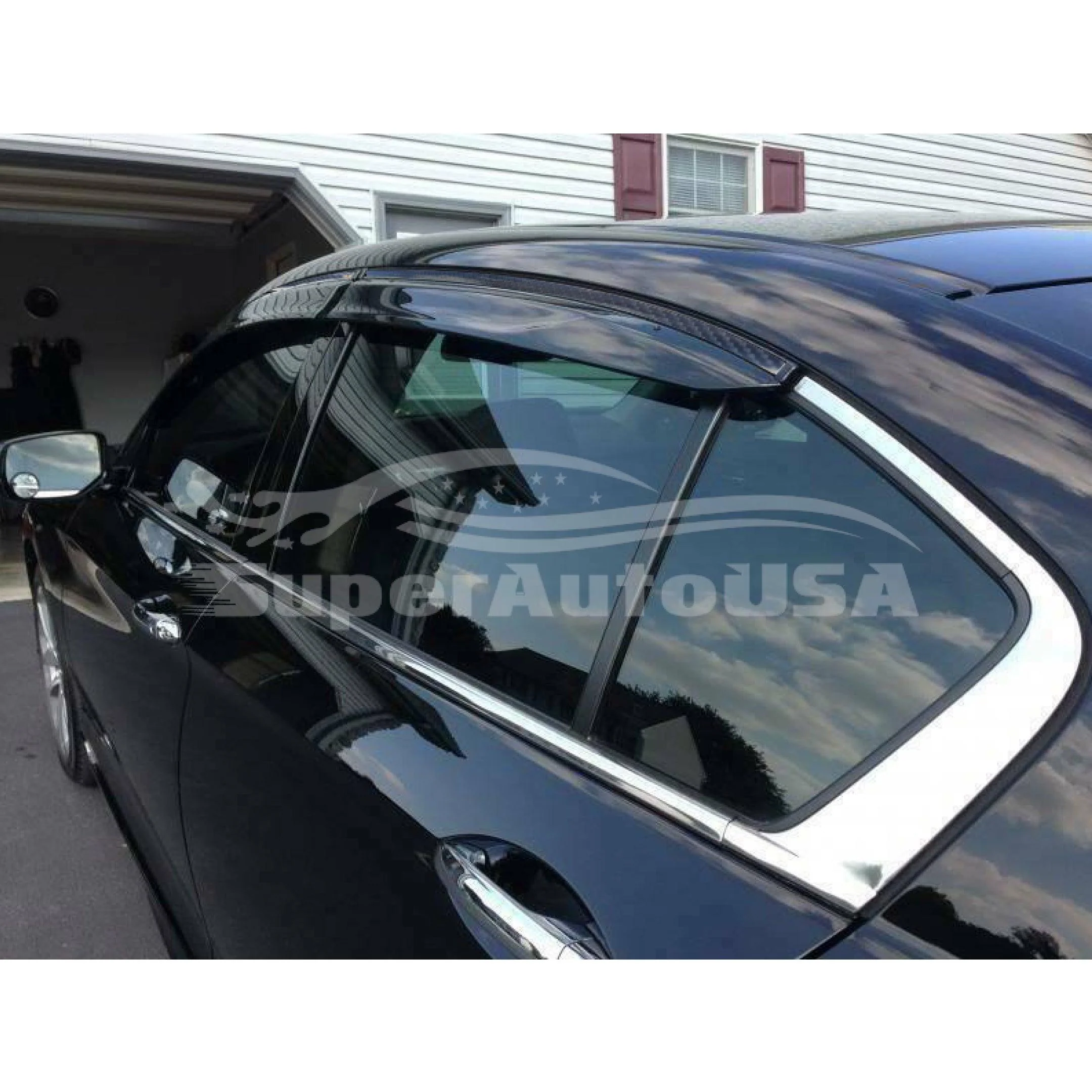 For Venza 2020-2026 Window Vent Visors Carbon Fiber Painted Trim Wind Guards Shade Deflectors - Image 3