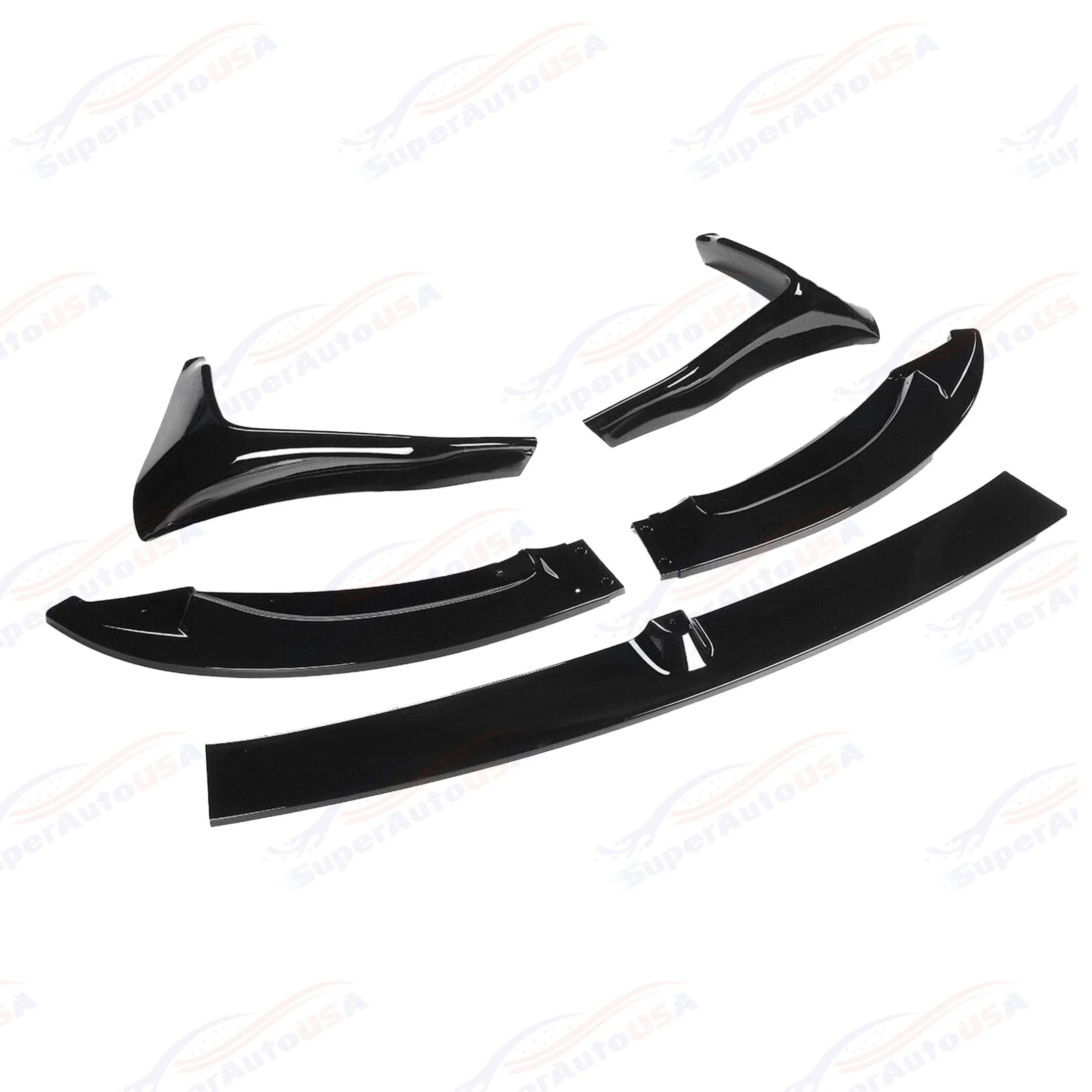 Fits 2015-20 BMW F80 M3 F82 F83 M4 CS Style Front Lip Spoilers & Splitter Kit (Gloss Black) - Image 8